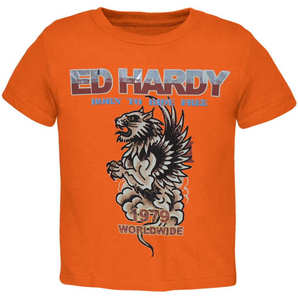 Ed Hardy - Dragon Youth T-Shirt Youth T-Shirts Ed Hardy LG Orange