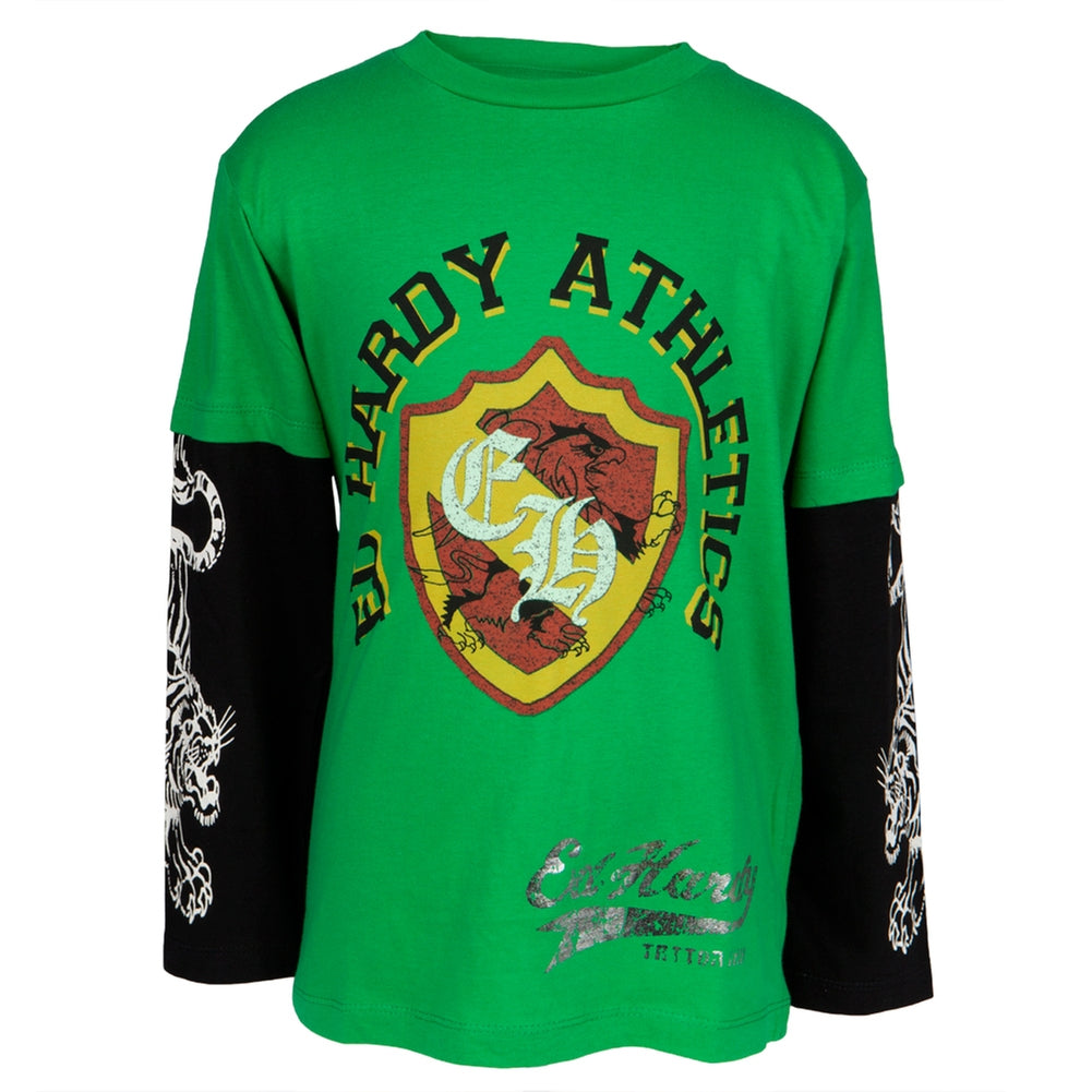 Ed Hardy - Athletics Youth 2fer Youth Long Sleeves Ed Hardy LG Green
