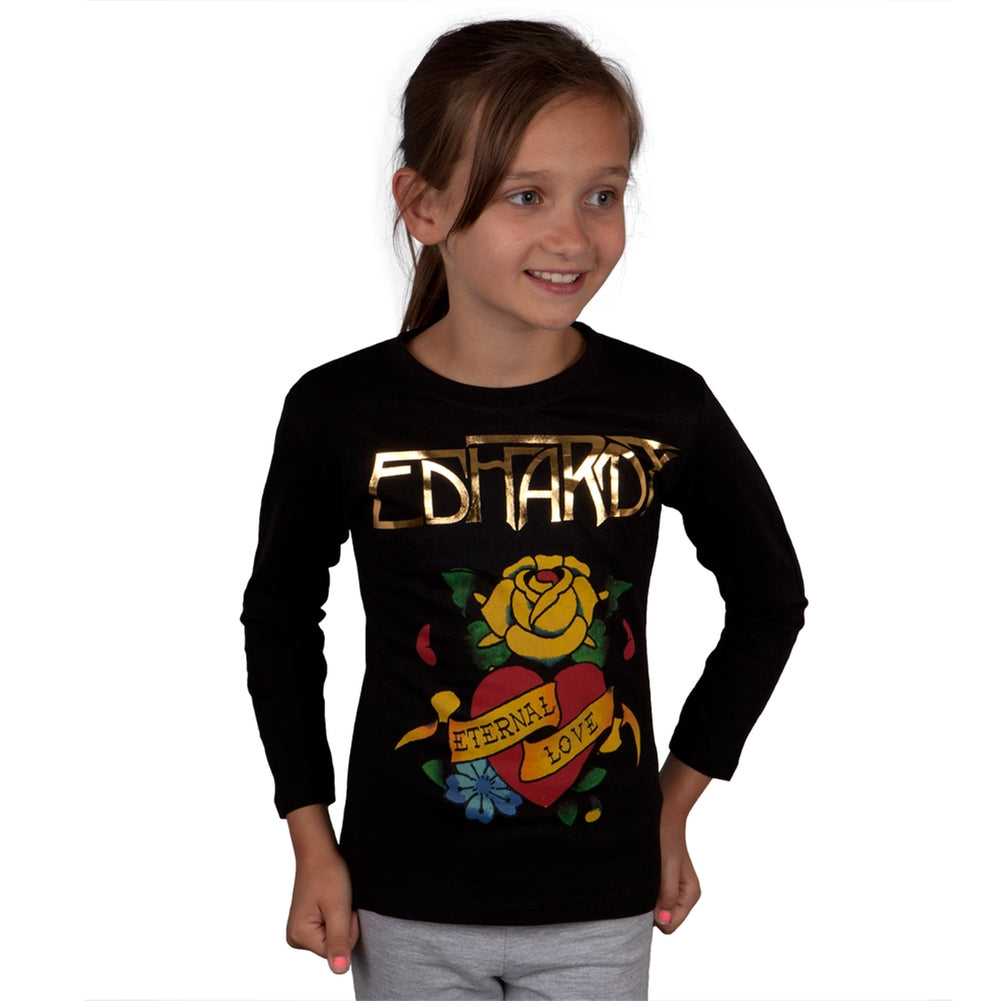 Ed Hardy - Eternal Love Girls Juvy T-Shirt Juvenile T-Shirts Ed Hardy J5/6 Black