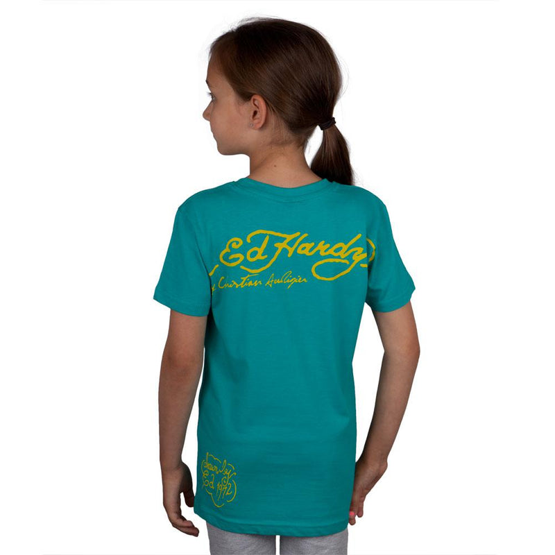 Ed Hardy - Geisha Sunburst Girls Youth Shirt Youth T-Shirts Ed Hardy