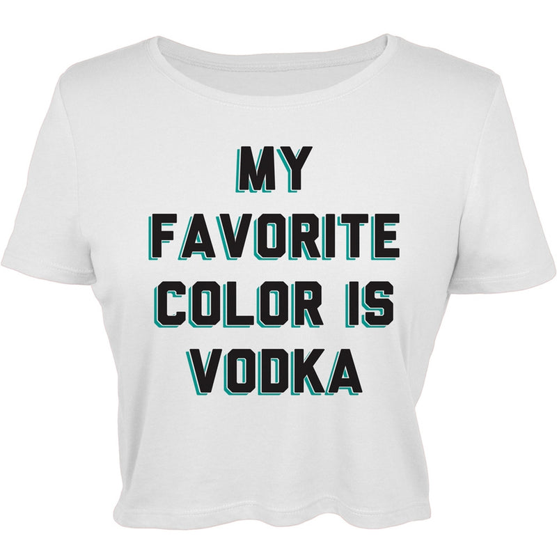 My Favorite Color is Vodka Juniors Graphic Tee Juniors T-Shirts Old Glory