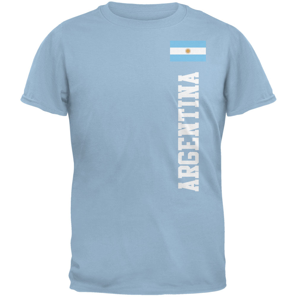 World Cup Argentina Light Blue Adult T-Shirt Men's T-Shirts global 2XL Light Blue