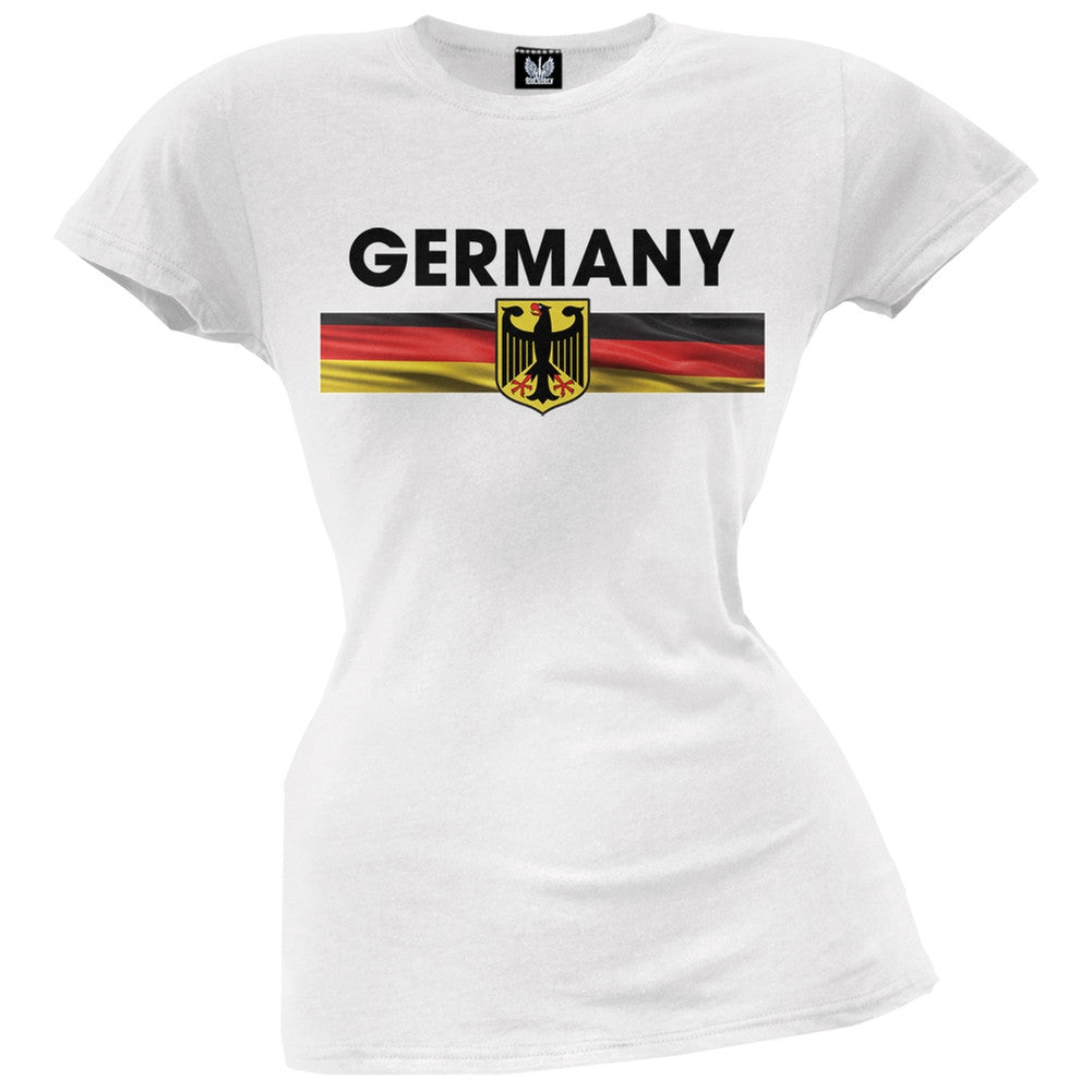 World Cup Germany Eagle Crest Black Soccer Juniors T-Shirt Juniors T-Shirts FIFA