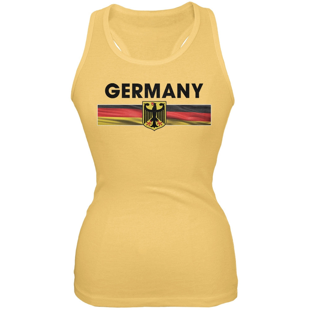 World Cup Germany Eagle Crest Yellow Soccer Juniors Tank Top Juniors Tank Tops FIFA LG Yellow
