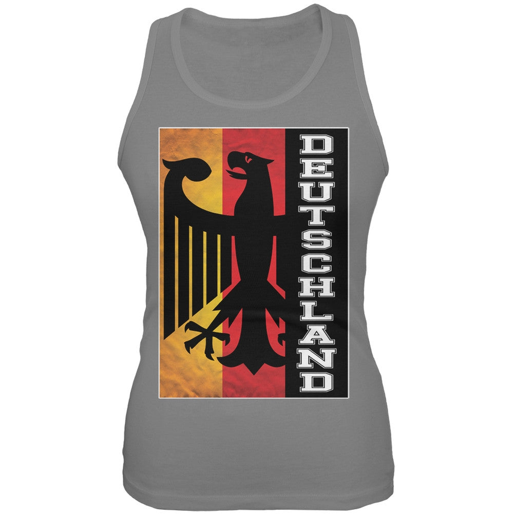 World Cup Germany Eagle Silhouette Sport Grey Juniors Tank Top Juniors Tank Tops FIFA LG Grey