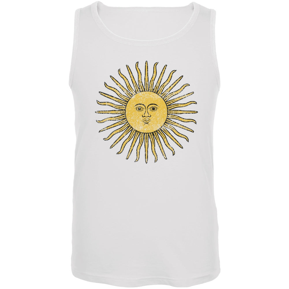 World Cup Argentina Sun of May White Soccer Tank Top Men's Tank Tops FIFA 2XL White