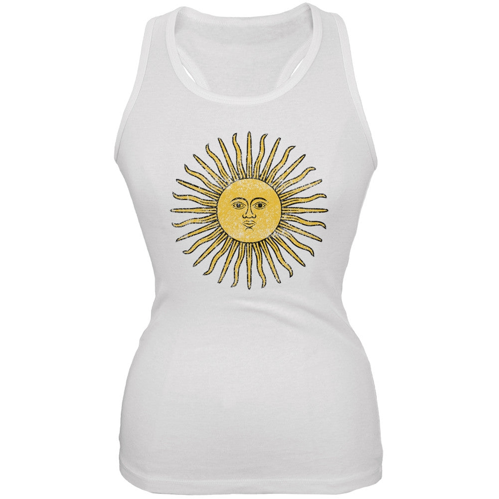 World Cup Argentina Sun of May White Soccer Juniors Tank Top Juniors Tank Tops FIFA LG White