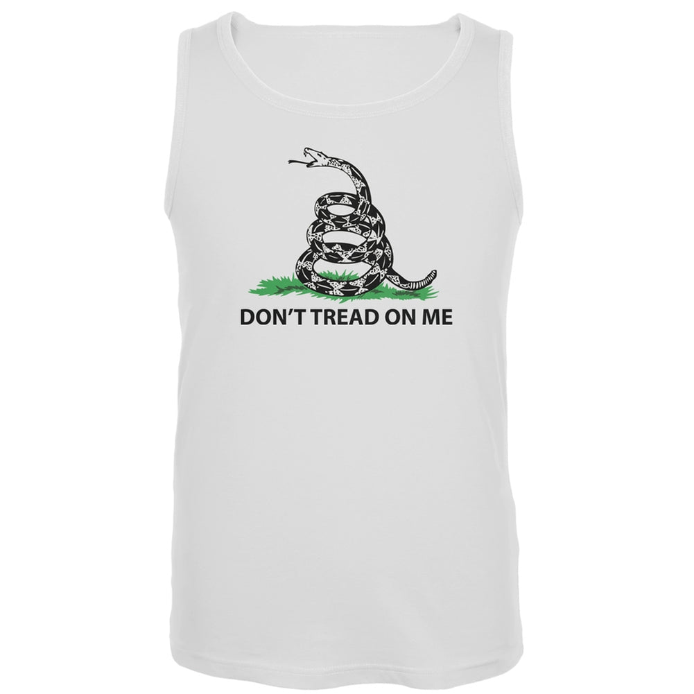 Don't Tread On Me Gadsden Flag White Tank Top Men's Tank Tops Old Glory 2XL White