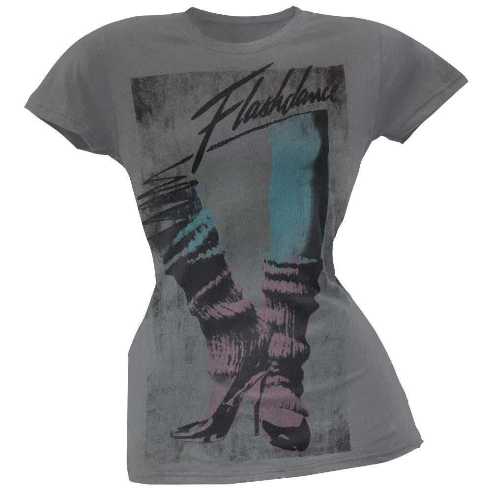 Flashdance - Legs Warmers Juniors T-Shirt Juniors T-Shirts Old Glory XS Grey