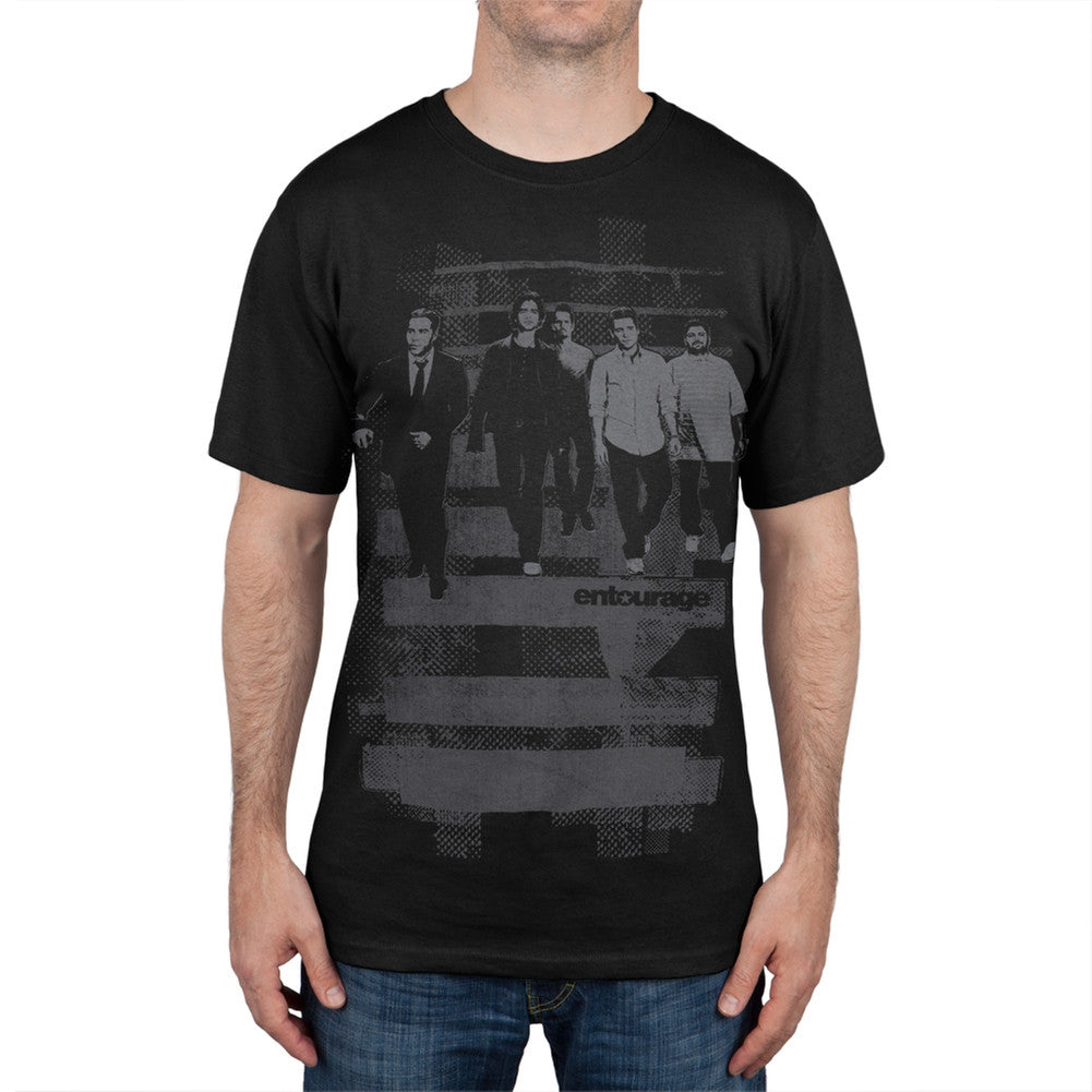 Entourage - Black Group Portrait T-Shirt Men's T-Shirts Entourage SM Black