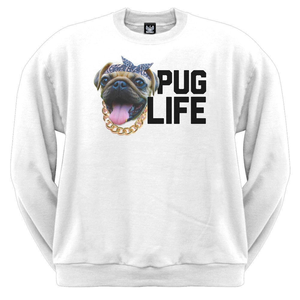 Pug Life Crewneck Sweatshirt Men's Sweatshirts Old Glory