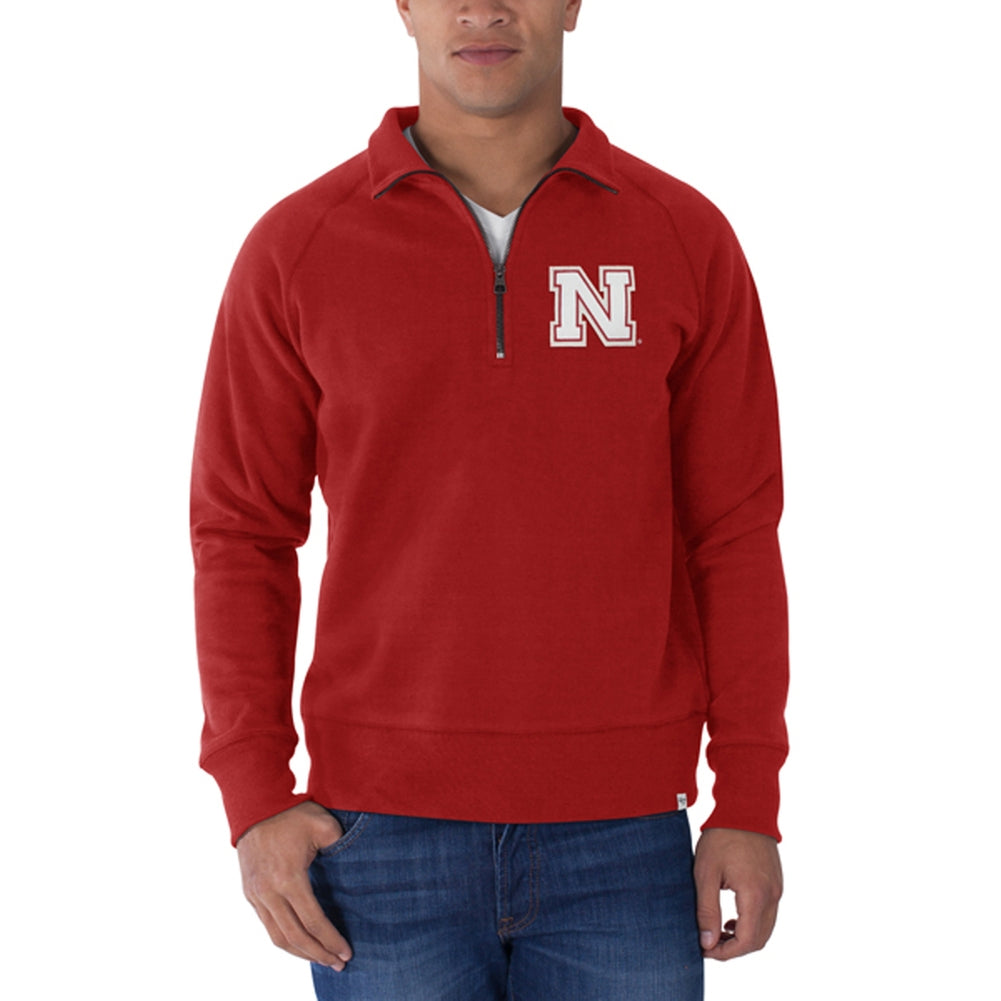 Nebraska Cornhuskers - Cross-Check Premium Pullover Sweatshirt Men's Sweatshirts Nebraska Cornhuskers 2XL Red