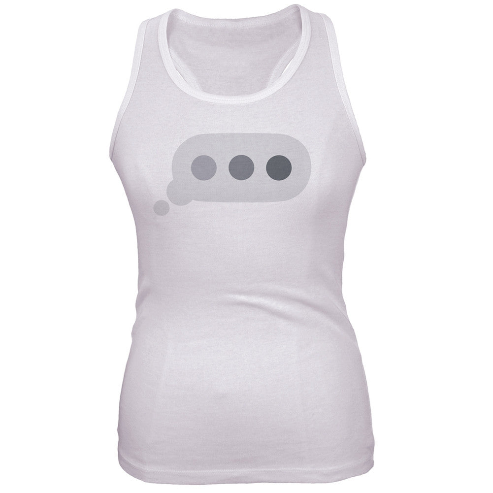Texting Bubbles Juniors Tank Top Juniors Tank Tops Old Glory 2XL White