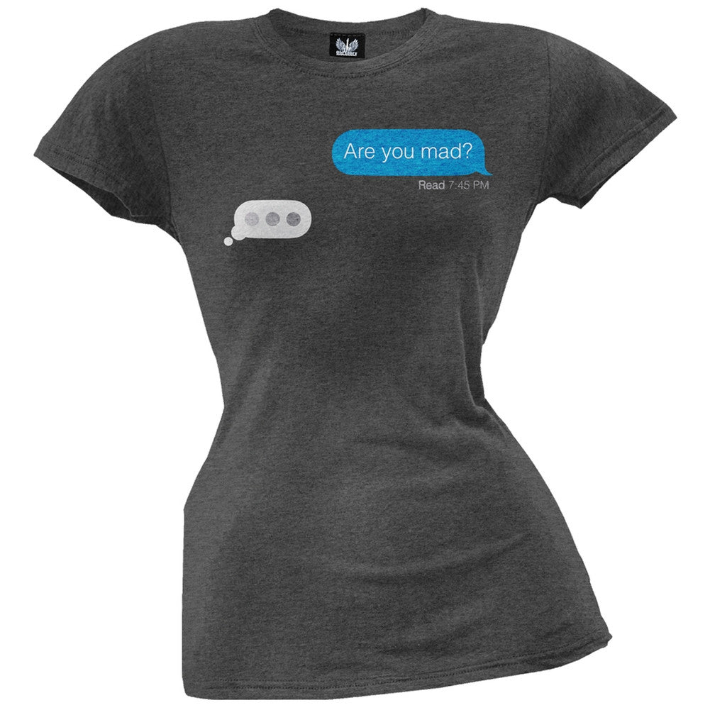 Are You Mad Text Juniors Crop Top Graphic Tee Juniors T-Shirts Old Glory