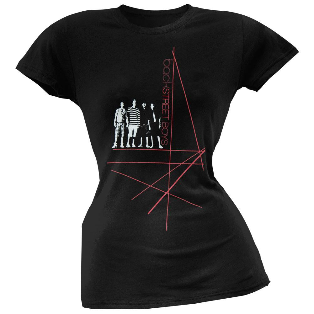 Backstreet Boys - Red Lines Juniors T-Shirt Juniors T-Shirts Backstreet Boys SM Black