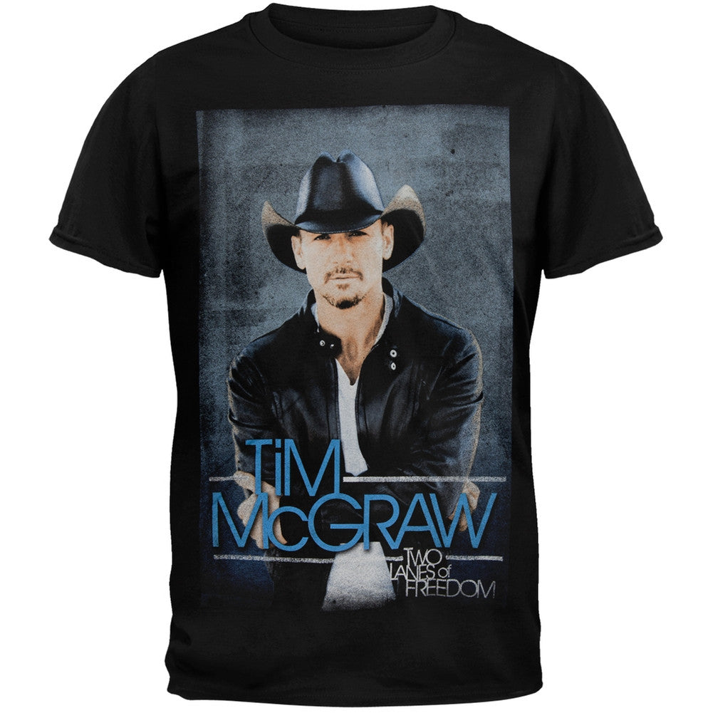 Tim Mcgraw - Portrait 2013 Tour Soft T-Shirt Men's T-Shirts Tim McGraw SM Black