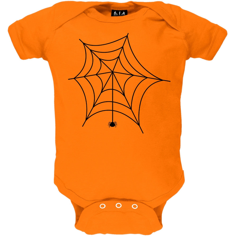 Spider Web Orange Baby One Piece Baby One Piece Old Glory