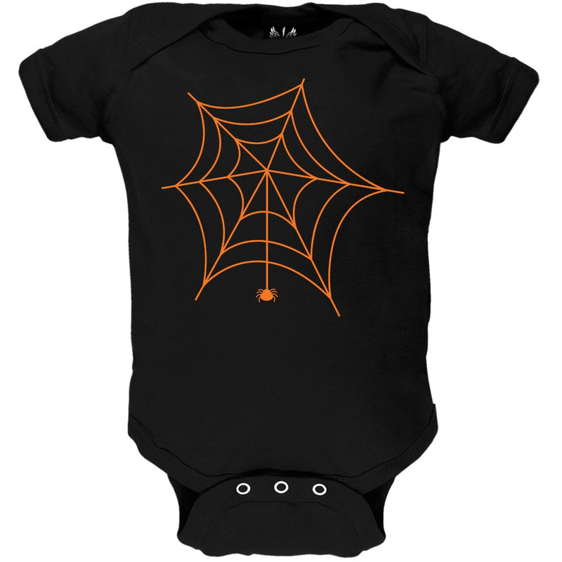 Spider Web Orange Baby One Piece Baby One Piece Old Glory