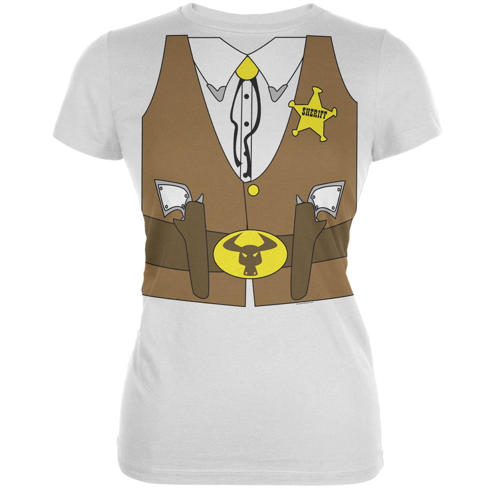 Sheriff Costume Juniors T-Shirt Juniors T-Shirts Old Glory
