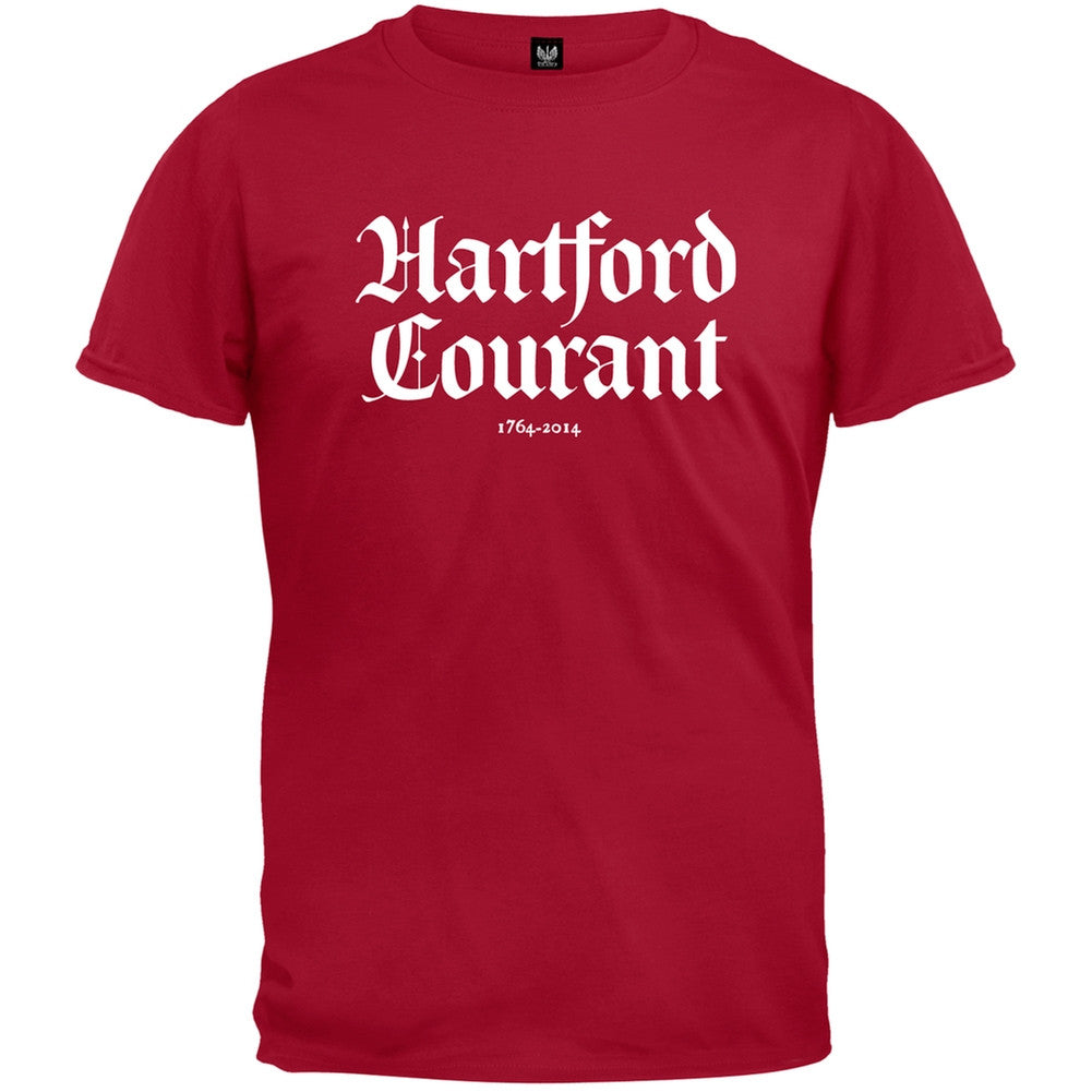Hartford Courant Stacked Logo T-Shirt Men's T-Shirts Hartford Courant 2XL Red