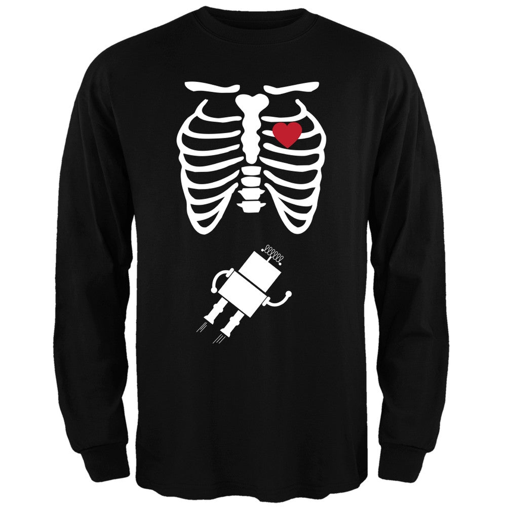 Robot Baby Pregnant Skeleton Halloween Costume Long Sleeve T-Shirt Men's Long Sleeves Old Glory