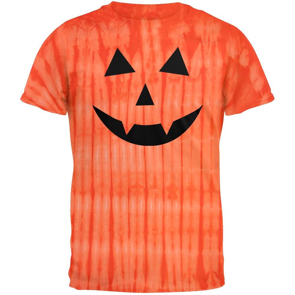 Halloween Jack-O-Lantern Fangs Face Tie Dye T-Shirt Men's T-Shirts Old Glory