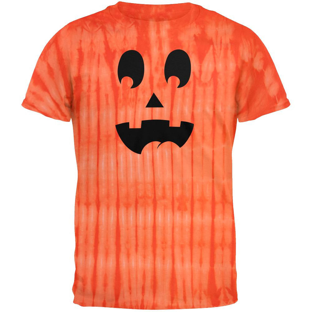 Halloween Jack-O-Lantern Surprised Face Tie Dye T-Shirt Men's T-Shirts Old Glory