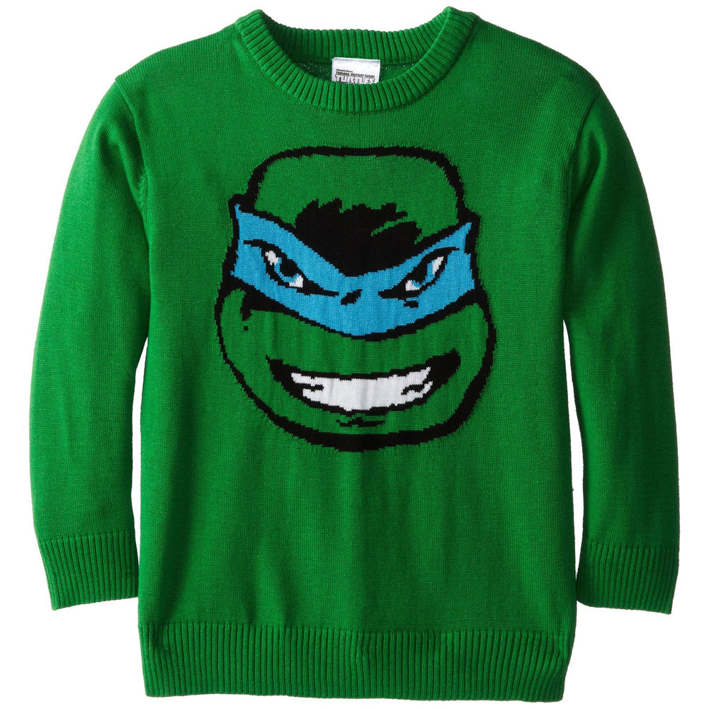 Teenage Mutant Ninja Turtles - Leonardo Youth Intarsia Sweater Youth Sweaters Teenage Mutant Ninja Turtles YLG Green