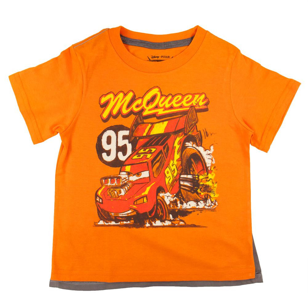 Cars - Sketch Race Toddler Cape T-Shirt Toddler T-Shirts Cars (Movie) 2T Orange