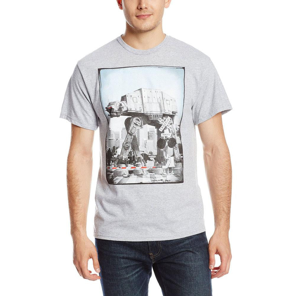 Star Wars - ATAT Xing Adult T-Shirt Men's T-Shirts Star Wars SM Grey