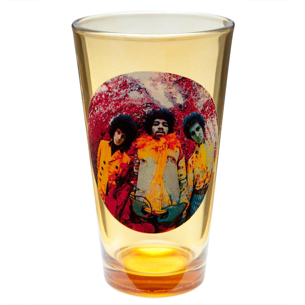 Jimi Hendrix - Experienced Album Art Pint Glass Pint Glasses Old Glory OS Orange