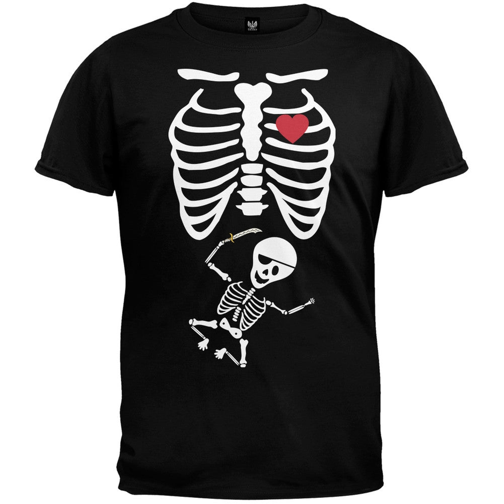 Pirate Baby Pregnant Skeleton Halloween Costume T-Shirt Men's T-Shirts Old Glory