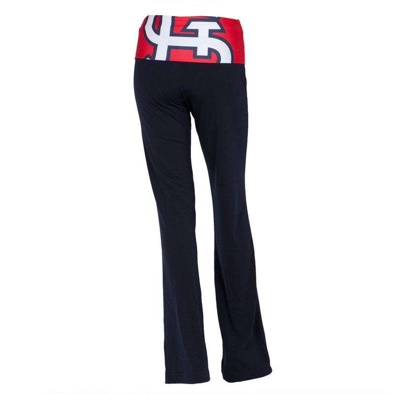 St. Louis Cardinals - Flip Down Waistband Logo Juniors Yoga Pants Women's Yoga Pants St. Louis Cardinals