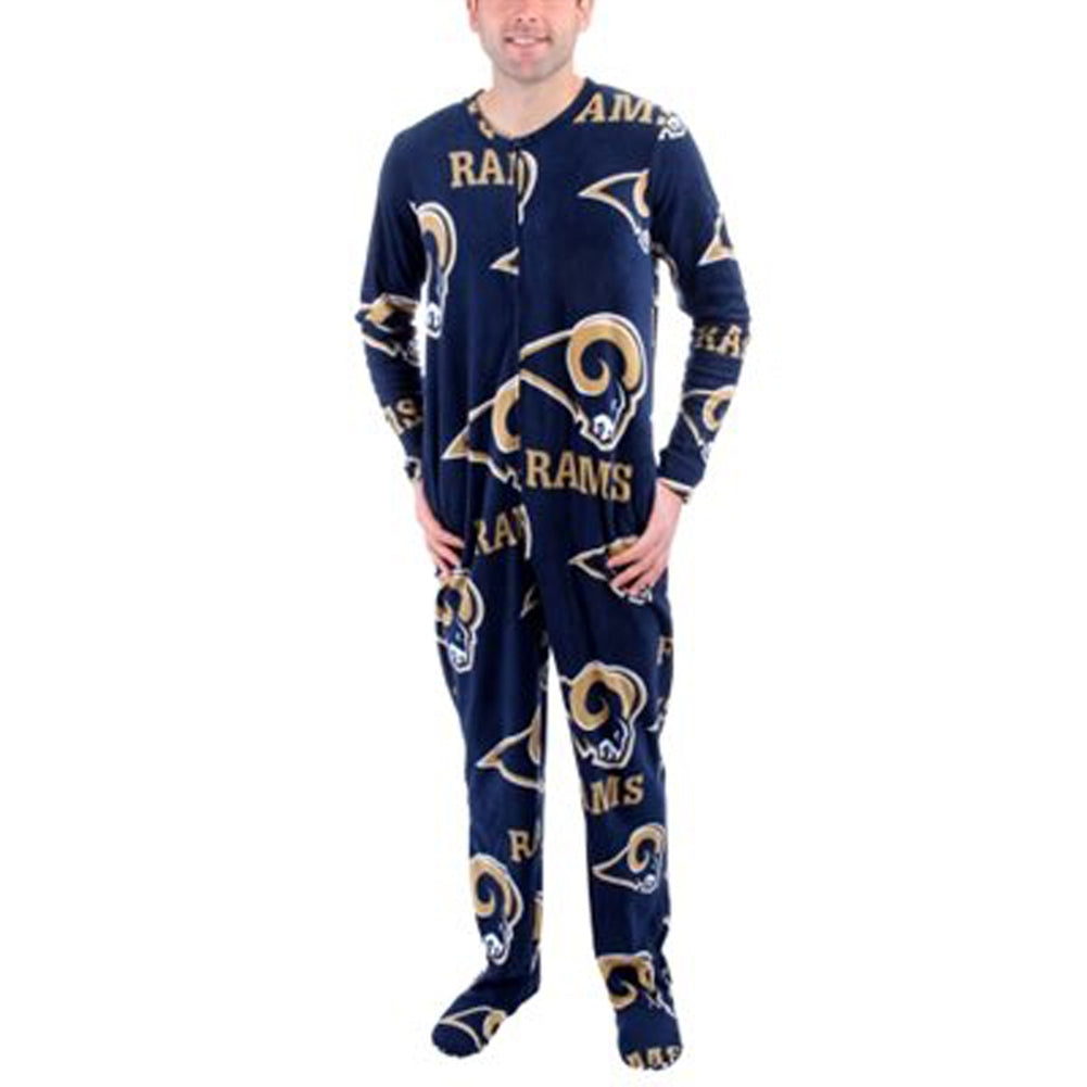 St. Louis Rams - Logo All-Over Union Suit Men's Sleepwear St. Louis Rams 2XL Blue