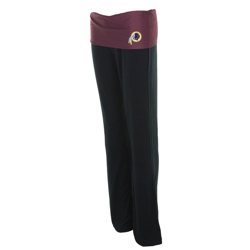 Washington Redskins - Flip Down Waistband Logo Juniors Yoga Pants Women's Yoga Pants Washington Redskins