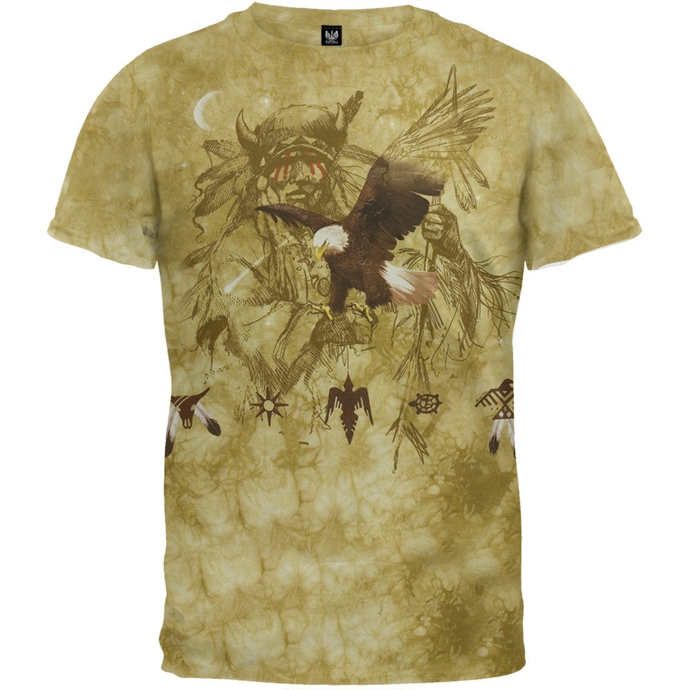 Eagle Warrior Tie Dye T-Shirt Men's T-Shirts Old Glory