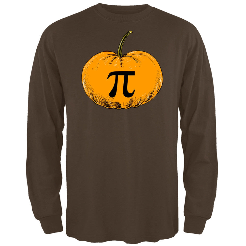 Pumpkin Pi Brown Long Sleeve T-Shirt Men's Long Sleeves Old Glory