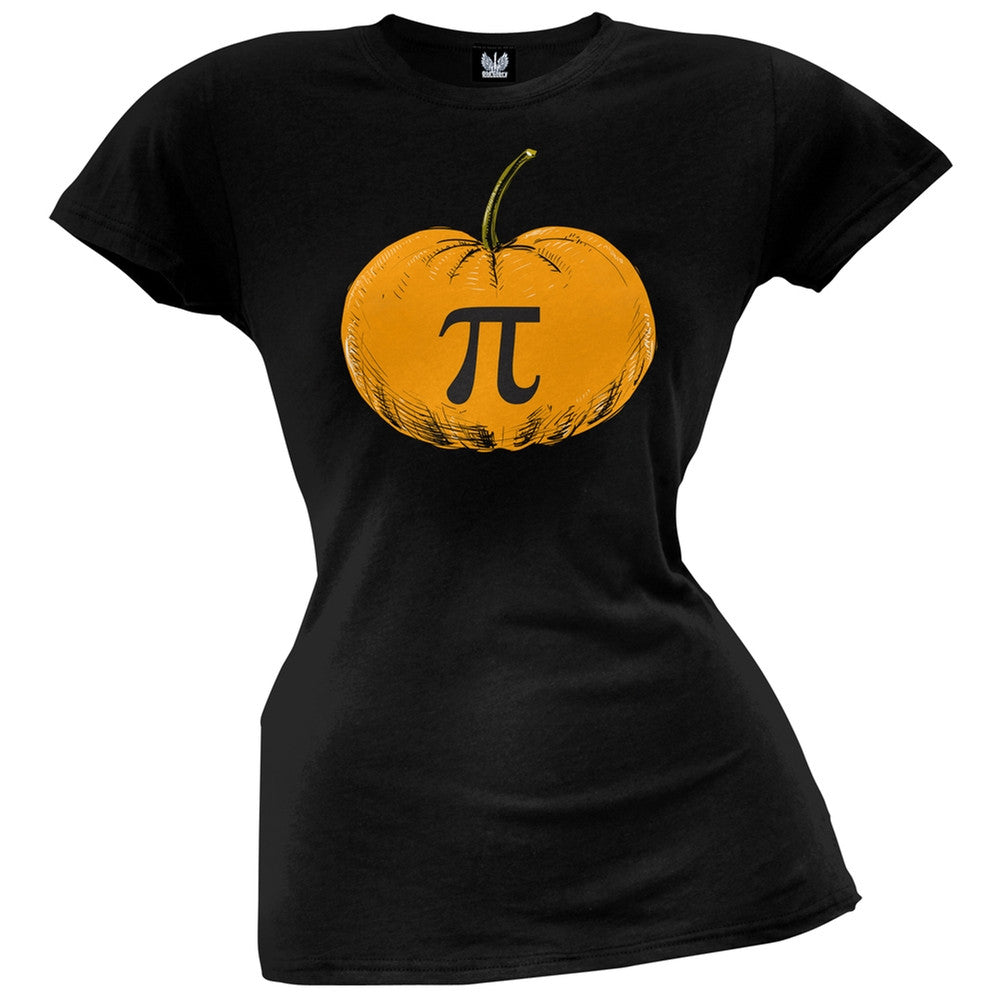 Pumpkin Pi Brown Juniors T-Shirt Juniors T-Shirts Old Glory