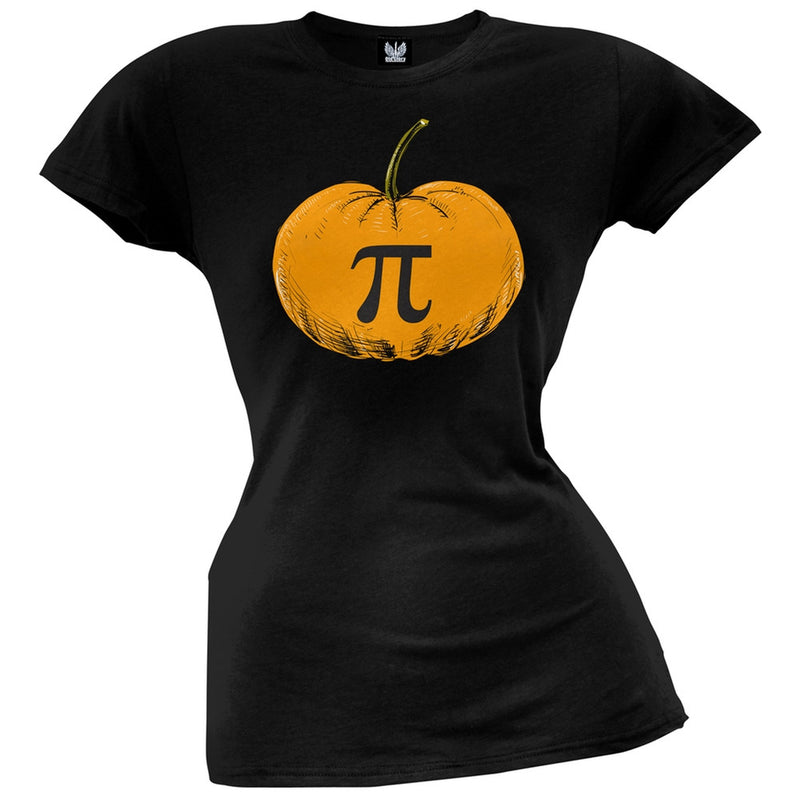 Pumpkin Pi Brown Juniors T-Shirt Juniors T-Shirts Old Glory
