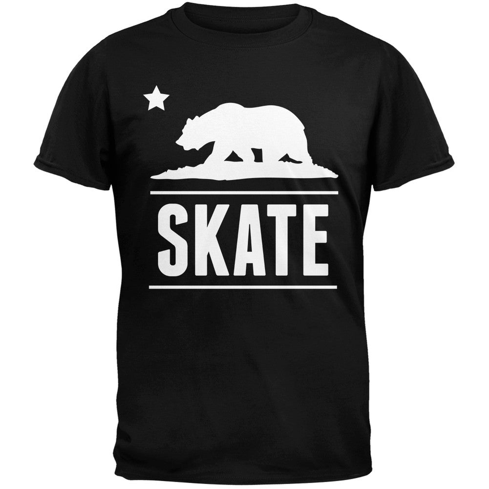 California Republic Skate Black T-Shirt Men's T-Shirts Old Glory