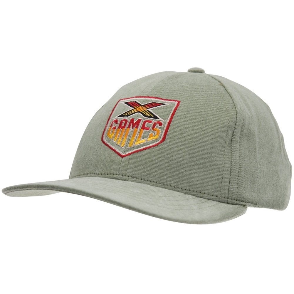 X-Games - Embroidered Logo Baseball Cap - Green Adjustable Baseball Caps Old Glory
