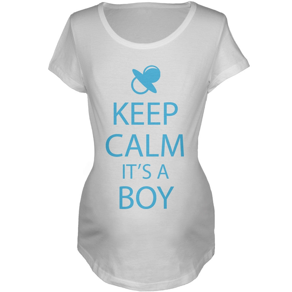 Keep Calm It's a Boy Maternity T-Shirt Maternity T-Shirts Old Glory