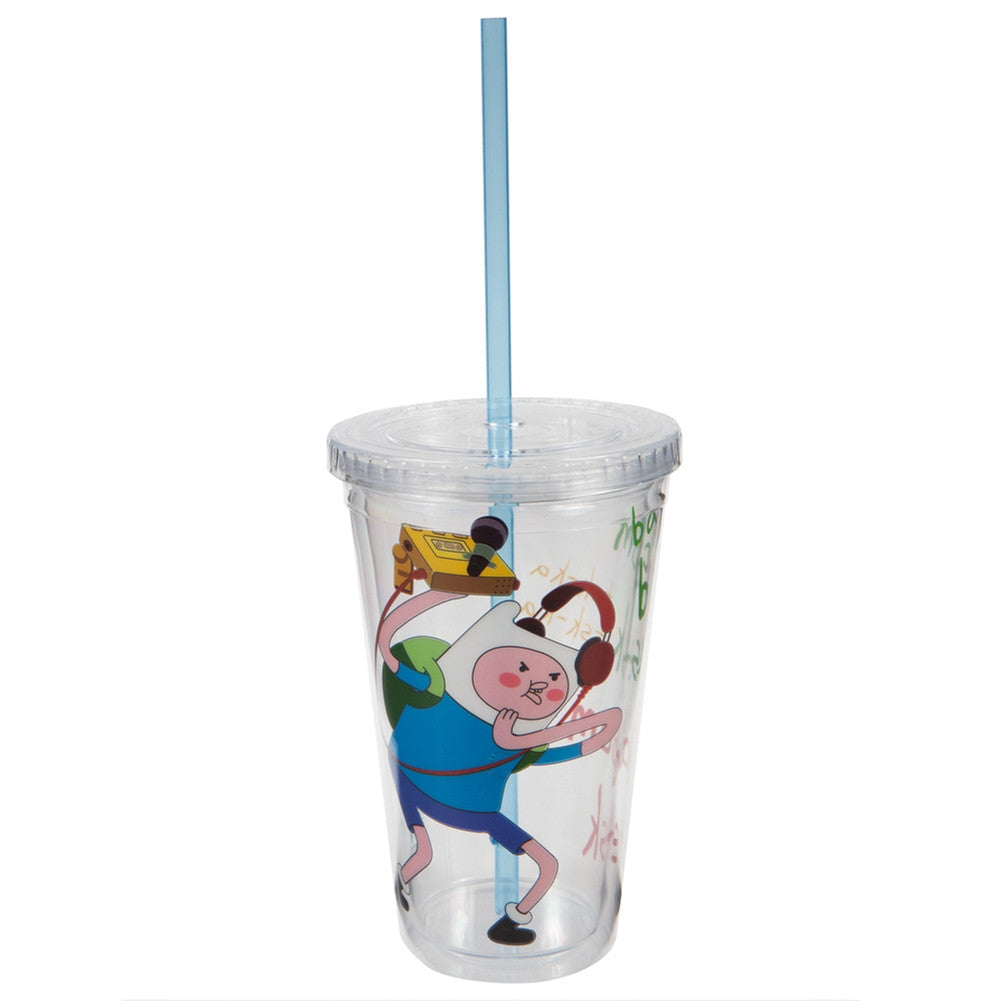 Adventure Time - Finn Boom Box Jam Carnival Cup Travel Mugs Old Glory OS White