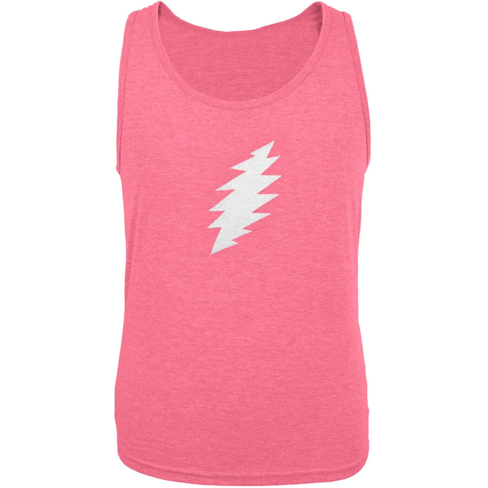 Grateful Dead - White Lightning Bolt Hot Pink Tank Top Men's Tank Tops Grateful Dead LG Pink