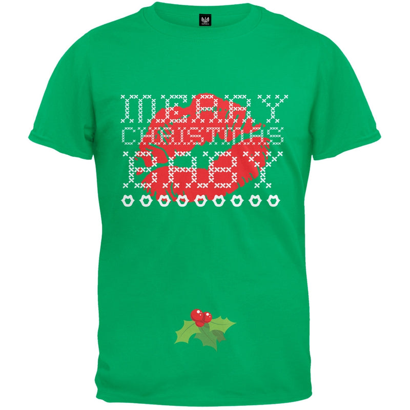 Merry Christmas Baby Ugly Christmas Black T-Shirt Men's T-Shirts Old Glory