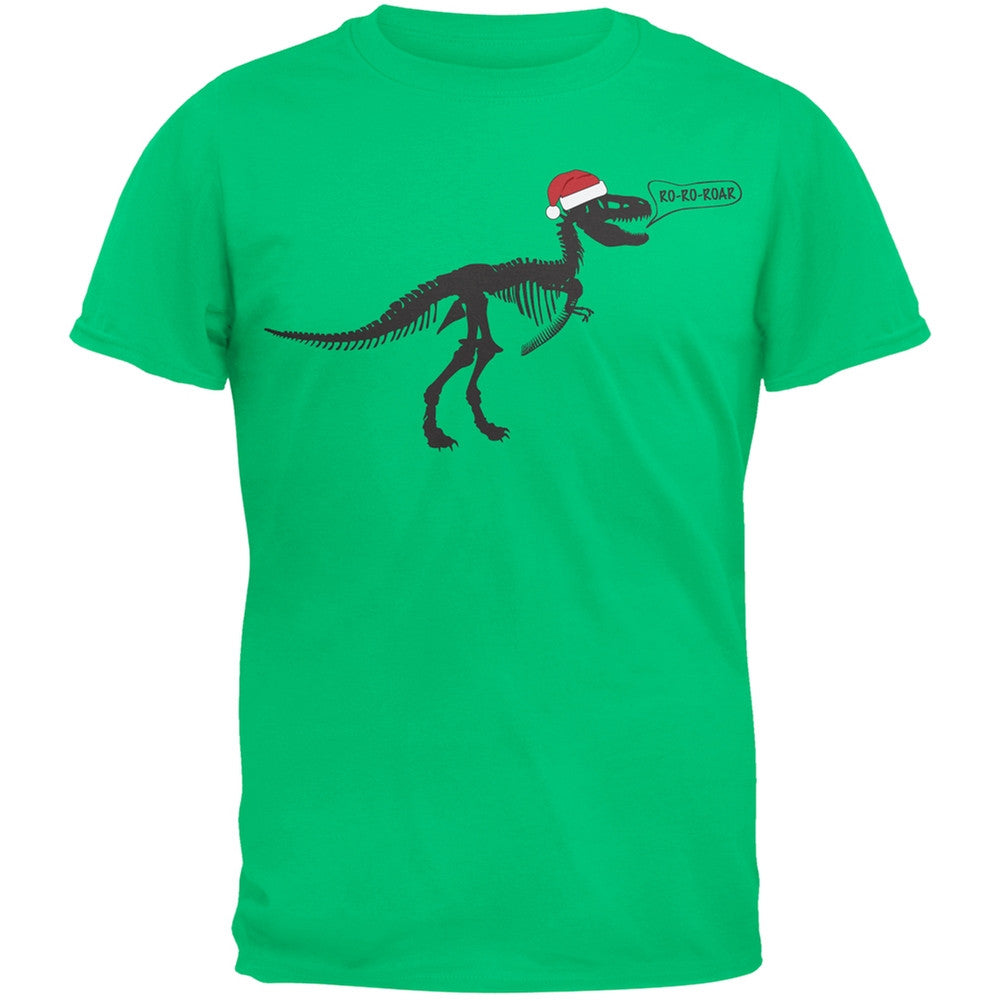 T-Rex Santa Green T-Shirt Men's T-Shirts Old Glory