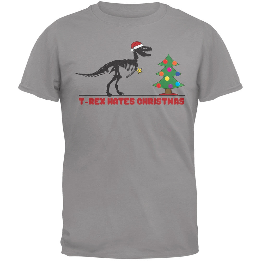 T-Rex Hates Christmas Trees Green T-Shirt Men's T-Shirts Old Glory