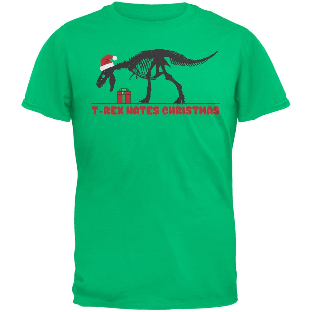 T-Rex Hates Christmas Presents Green Youth T-Shirt Youth T-Shirts Old Glory