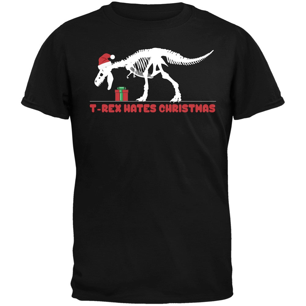 T-Rex Hates Christmas Presents Green Youth T-Shirt Youth T-Shirts Old Glory