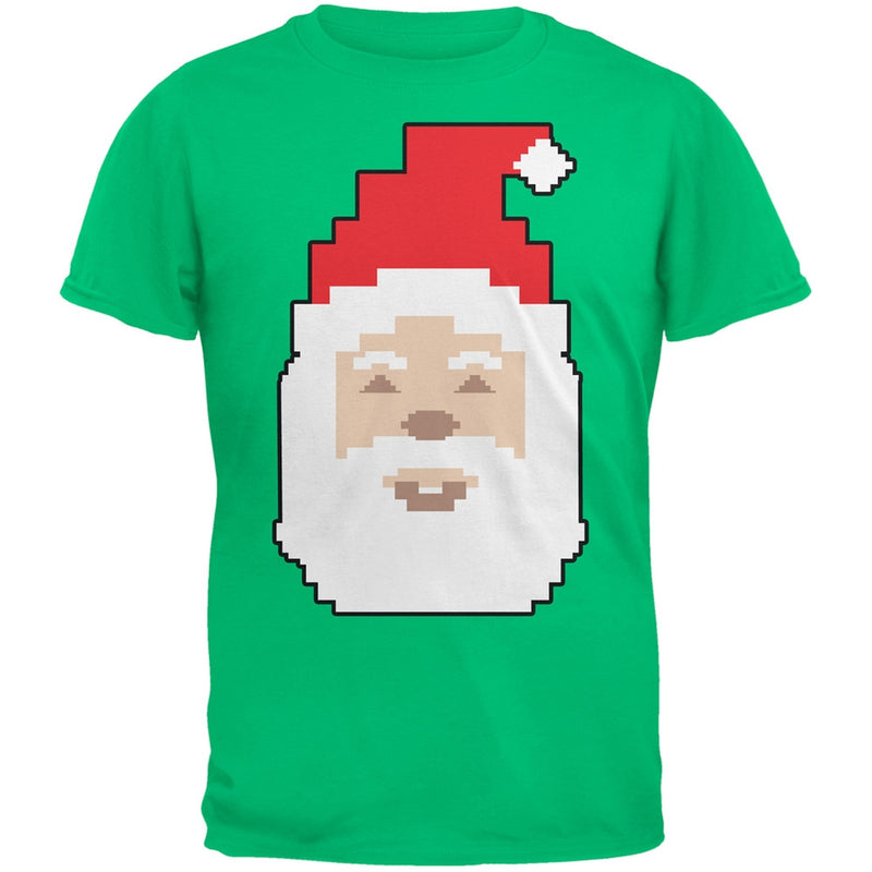 8 Bit Santa Red Youth T-Shirt Youth T-Shirts Old Glory LG Green